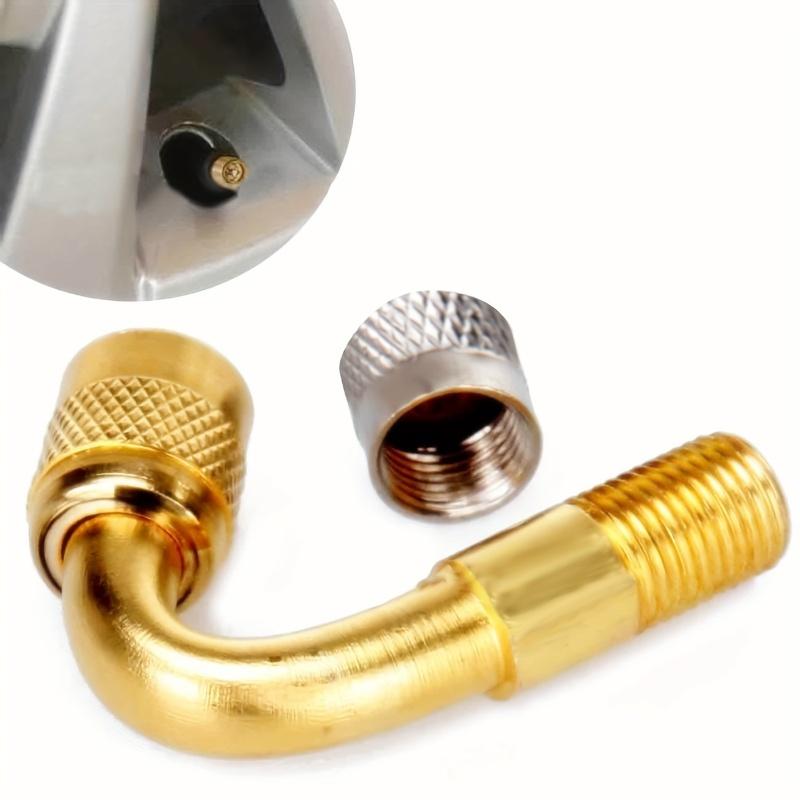 Bicycle Motorcycle Valve Metal Inflation Extension Tube 45 ° Elbow Inflation Valve Extension Rod