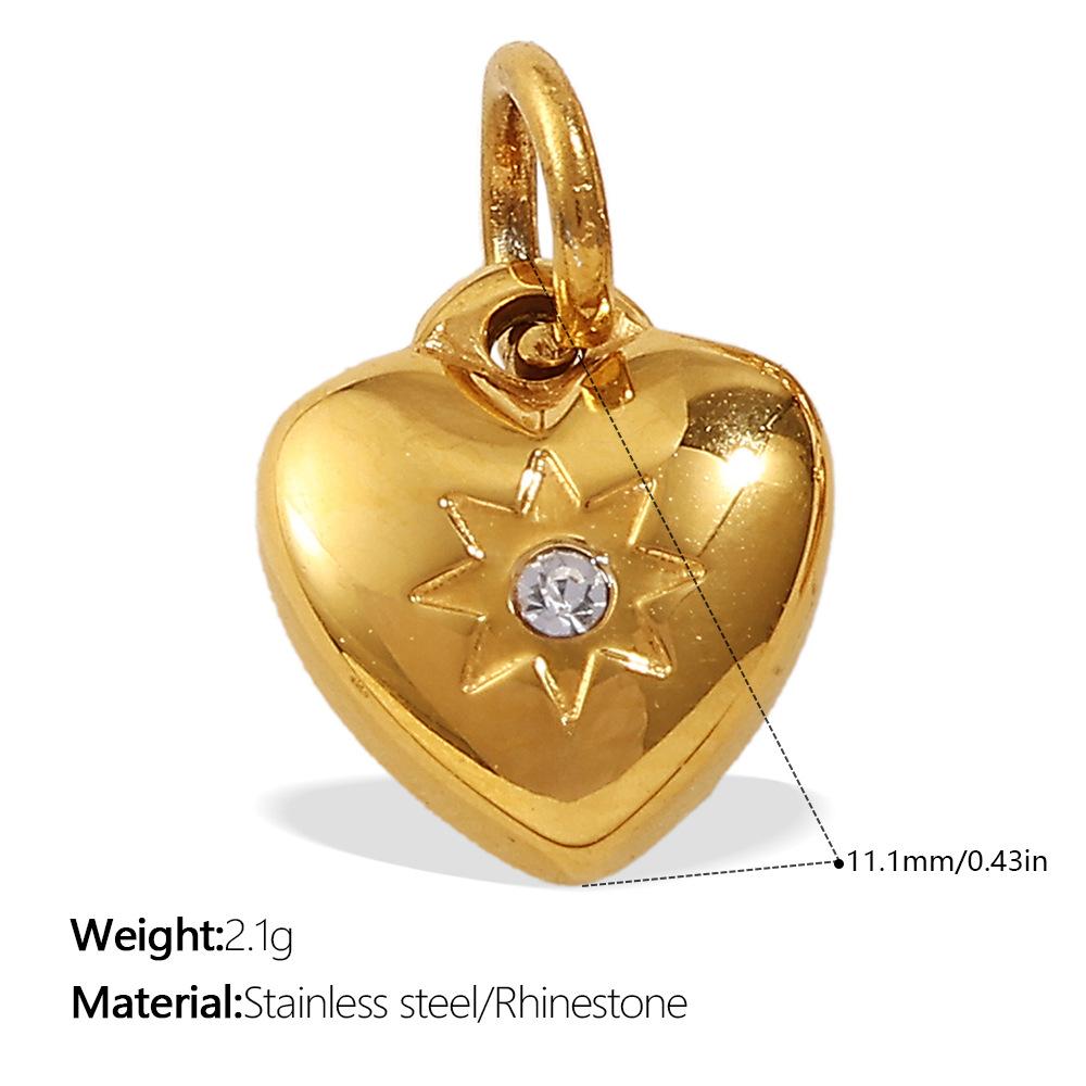 European and American creative gold mini DIY butterfly love pendant collection stainless steel plated 18K gold compact accessories