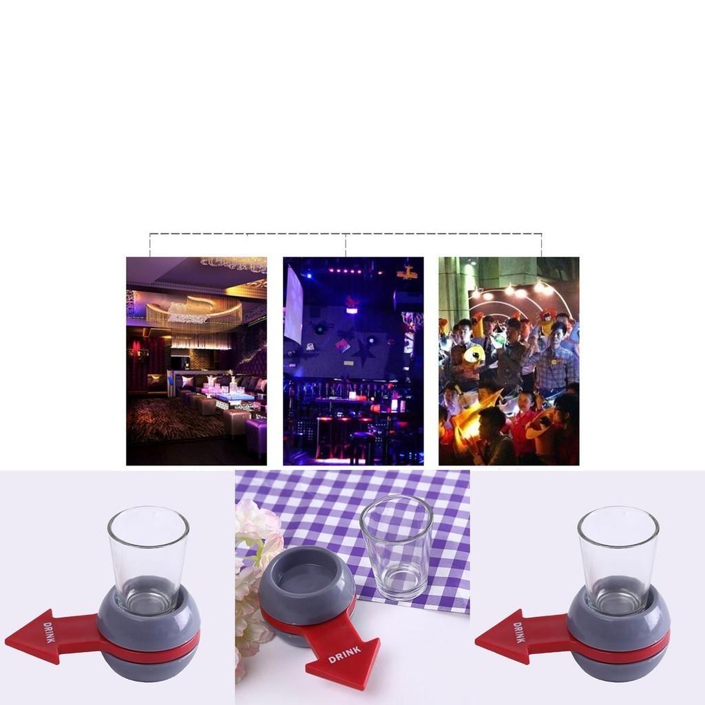 Gioco di Bere Spin The Shot con Freccia Rotante Vivace e Bicchiere da Shot Unico