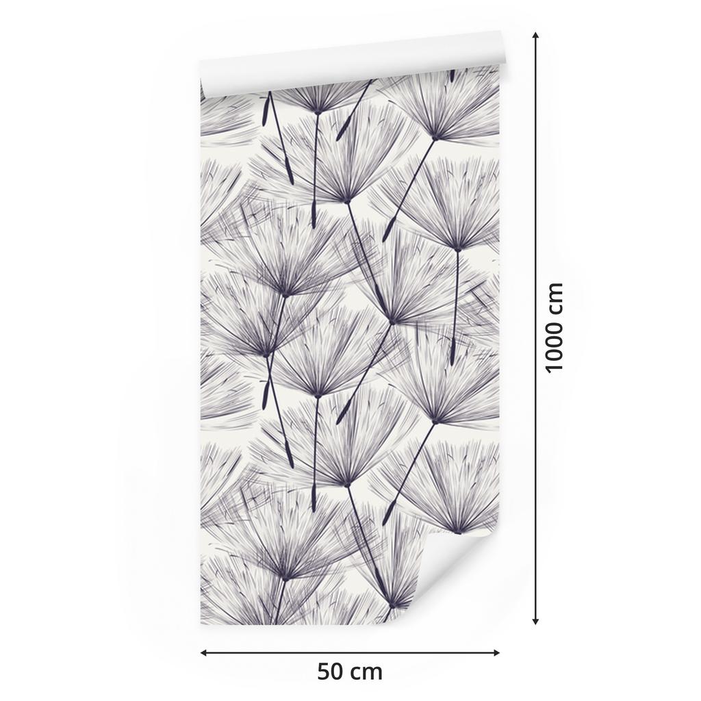 Modern dandelion seeds wallpaper for living room and bedroom 50x1000