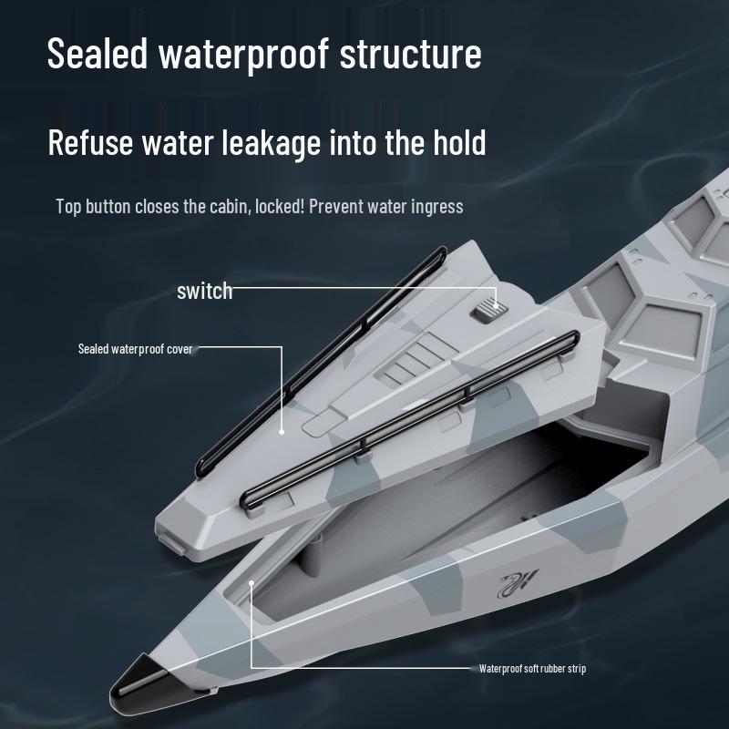 2.4G Turbo Jet High-Speed Remote Control Racing Speedboat Electric Water Toy Model