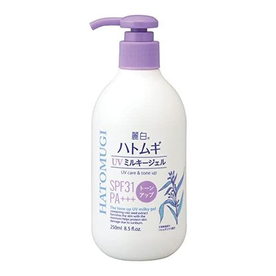 Reihaku Hatomugi Tone UP Milky Gel UV SPF31 Pump 250 мл