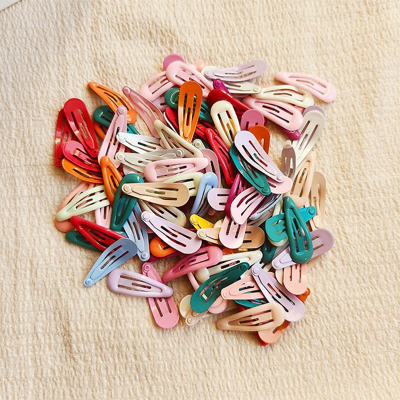 3cm Oil Drop Baby BB Clip Glossy Simple Cute Children's Small Non-Damaging Hair Clip Side Bangs Clip