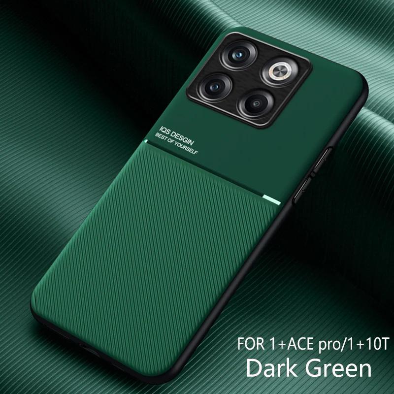 Pour OnePlus 10T Coque Magnétique de Voiture en Cuir Housse Cadre Souple Funda Sur Pour One Plus 10T OnePlus ACE Pro ACEPro 5G Coques de Téléphone Capa