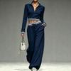 2026 Nový Trendy Dámský Podzimní‑Zimní Ležérní Sportovní Dvoudílný Set, Elegantní Do Práce Zkrácená Mikina Outfit