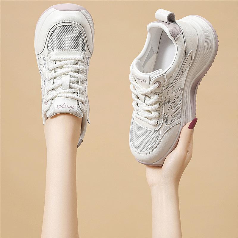 

Sports Forrest Gump shoes women s versatile and lightweight summer height increase color matching platform casual shoes mesh breathable platform 40
