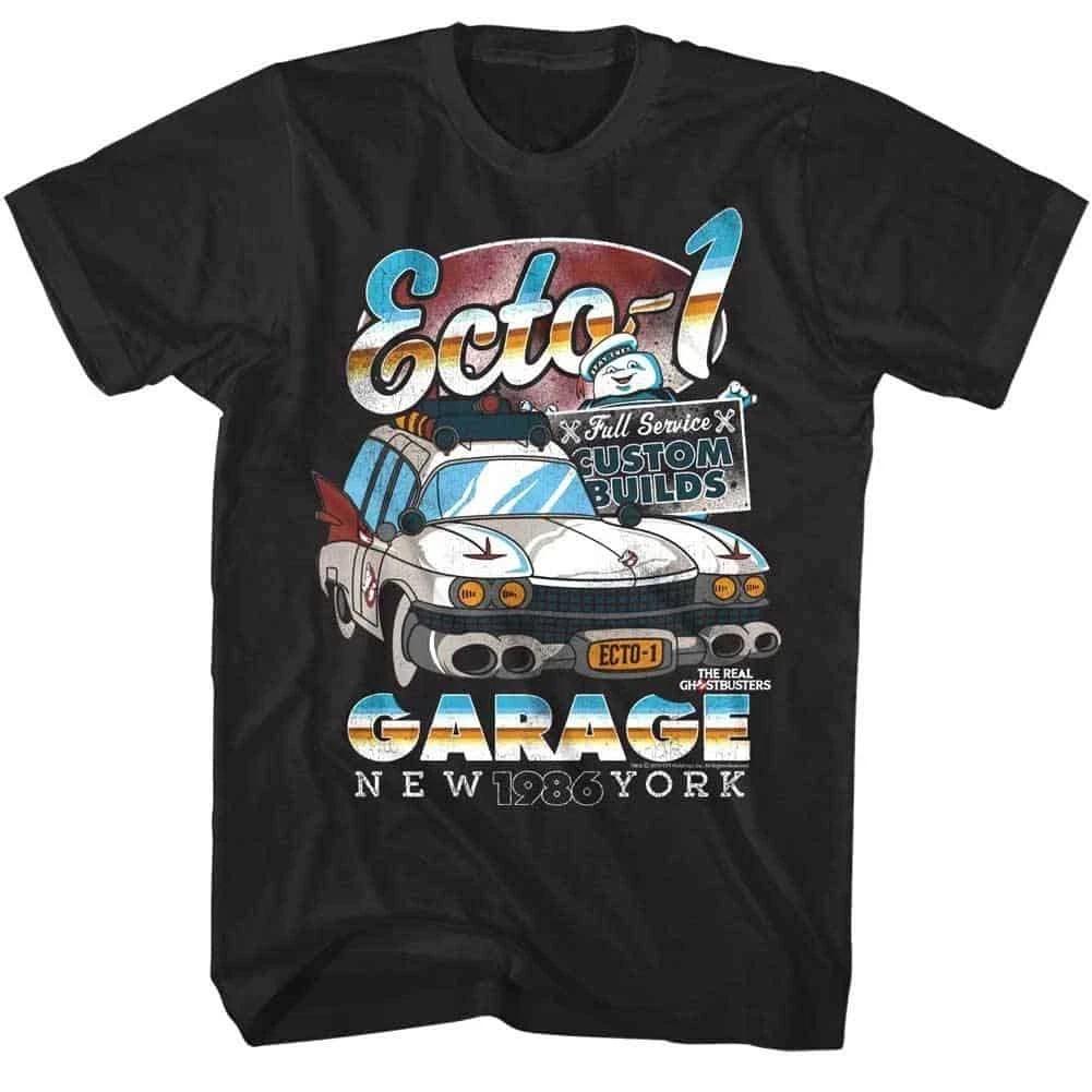 Ghostbusters Ecto-1 Garage New York 1986 Men s T Shirt XXXXL