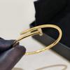 2026 European and American Nail Bracelet Women's Thick-plated 18K Jewelry Light Luxury High-end Fashion Couple Bracelet