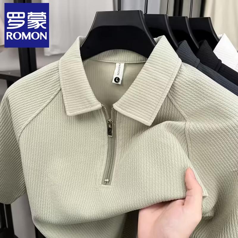

Luomen Men s Summer Cool-Sense Half-Zip Polo Shirt L