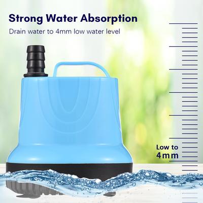 2800L/H 8,53ft Aquarium Bodensaug-Tauchwasserpumpe Springbrunnenpumpe mit 4M Wasser