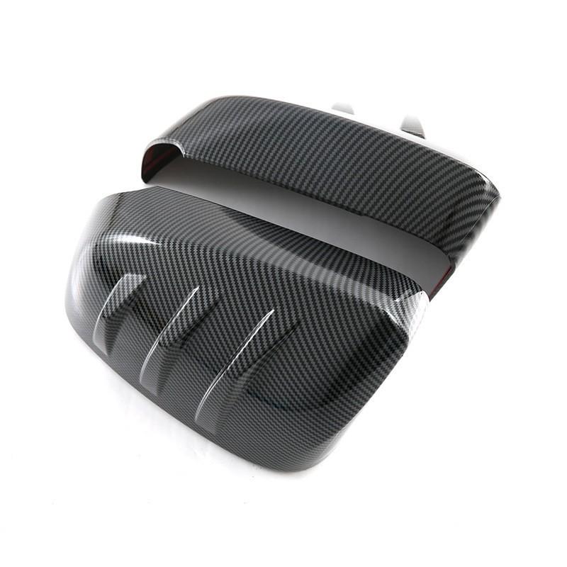 24 New bZ4X Rearview Mirror Cover - Electroplated Carbon Fiber Pattern