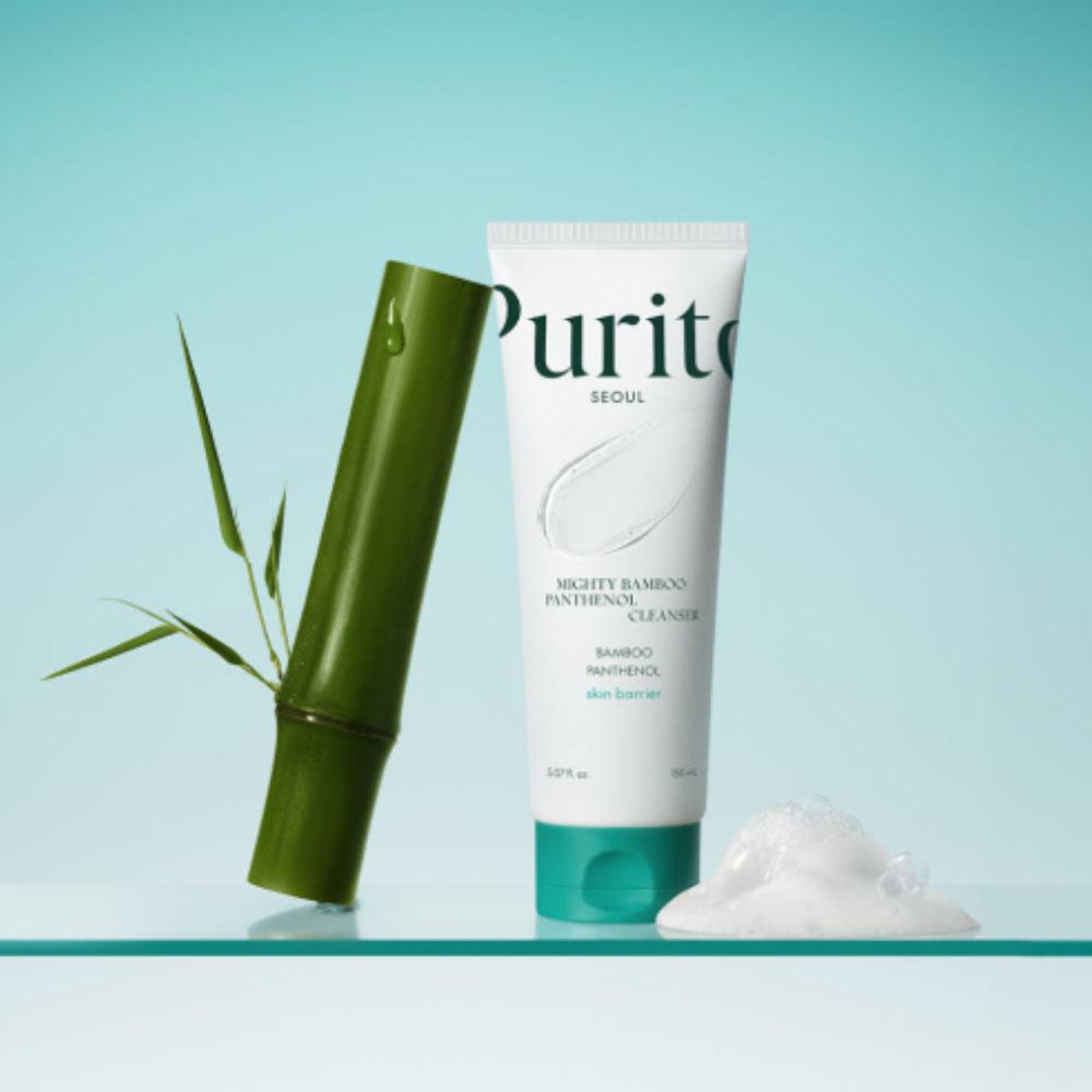 Purito, Mighty Bamboo Panthenol Barrier Defense Cleanser, 5.07 fl oz (150 ml)