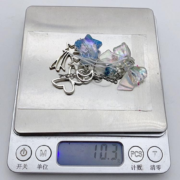 Cute Bowknot Phone Charm Acrylic Star Pendant Keychain Ornament Bag Accessory