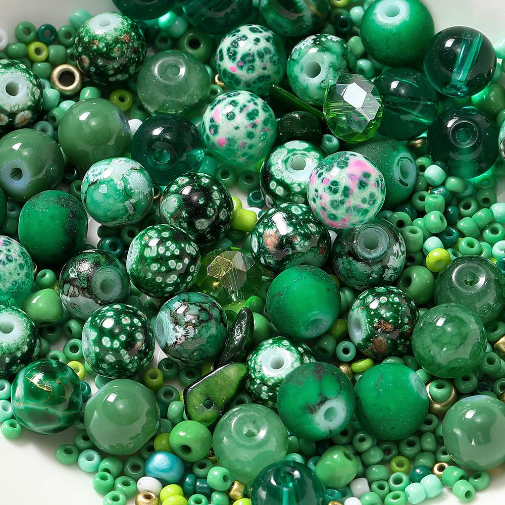 20g/Lot 8mm Mixed Glass Irregular Shape Charm Seed Loose Beads for Handmade DIY Necklace Bracelets Jewelry Accessories