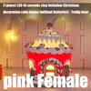 Glowing Ceramic Simulation Christmas House Decoration With LED Lights  Battery Powered Handmade Holiday Gift