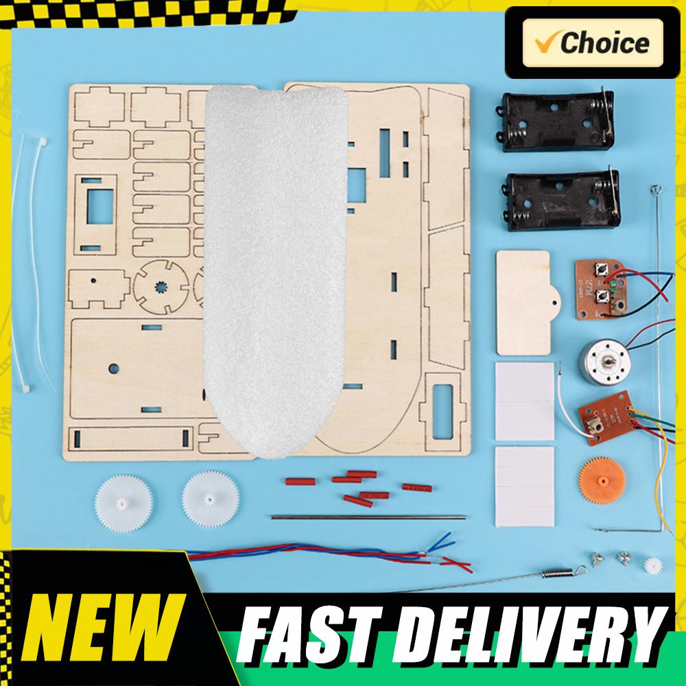 Students DIY Paddle Wheel Ship Assembling Model Remote Control Toys Material Kits Kids Educational Toys Science Experiments