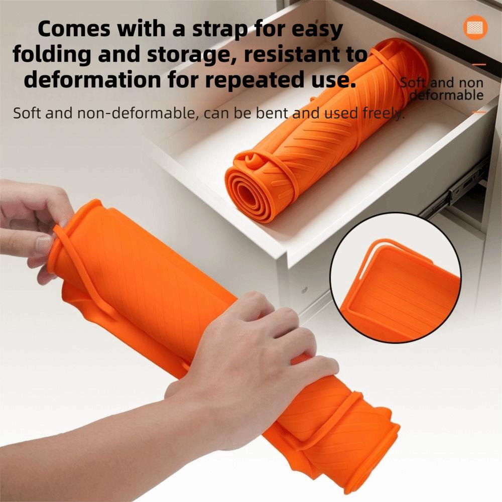 Silicone Mat Grill Tool Tray Raised Lip Grill Buddy Mat Reusable Grill Mat BBQ Tool Storage