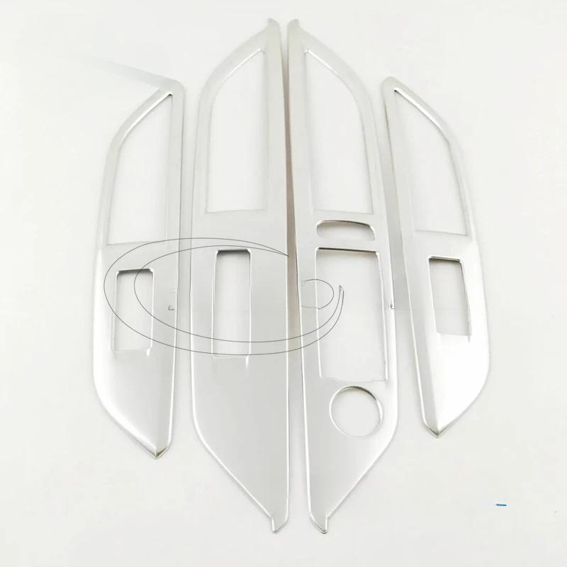 

For Peugeot 3008 GT 2017-2026 Accessories Stainless silver Car Window Switch Cover Window Control Panel Trim Car Styling LHD s