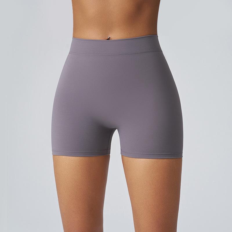 Wharton Women's Quick-Dry Sports Running Shorts - Breathable, V-Waist, Peach Hip Design