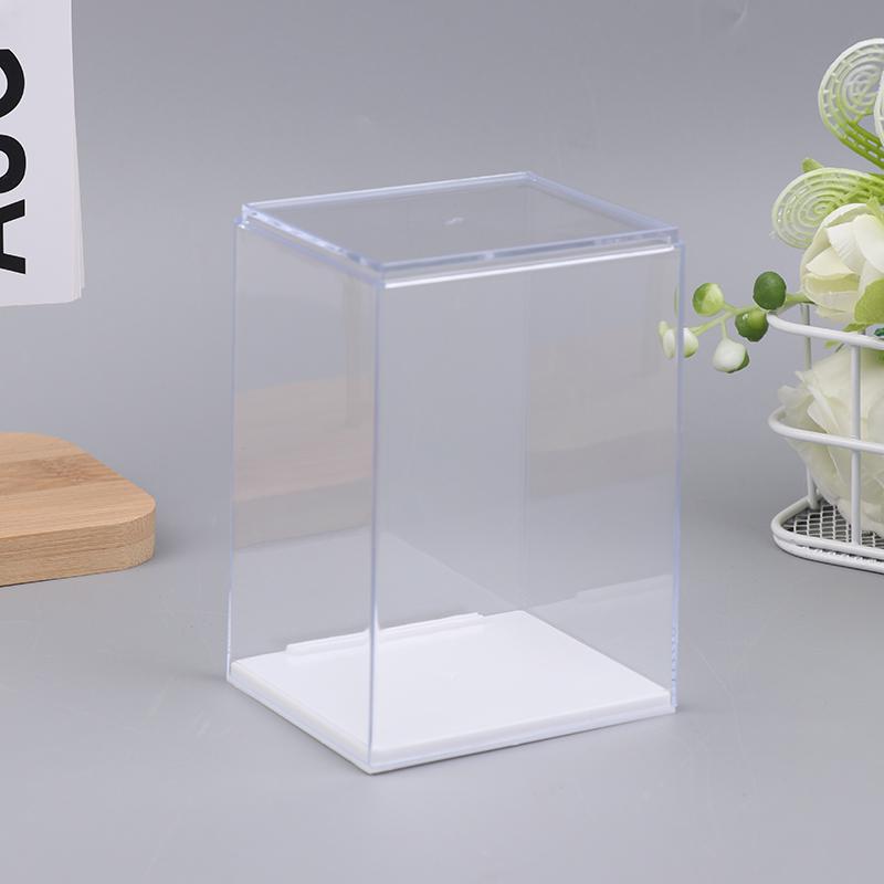 1 Stück Transparente Ausstellungsvitrine Hochwertige Acryl-Aufbewahrungsbox Staubdichte Verdickte Puppen-Auslagebox für Zuhause