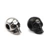 1PC Stainless Steel Halloween Skull Beads Creative Fashion Bedas For Jewelry Making Black 16mm X 9mm, Hole: Approx 4.9mm