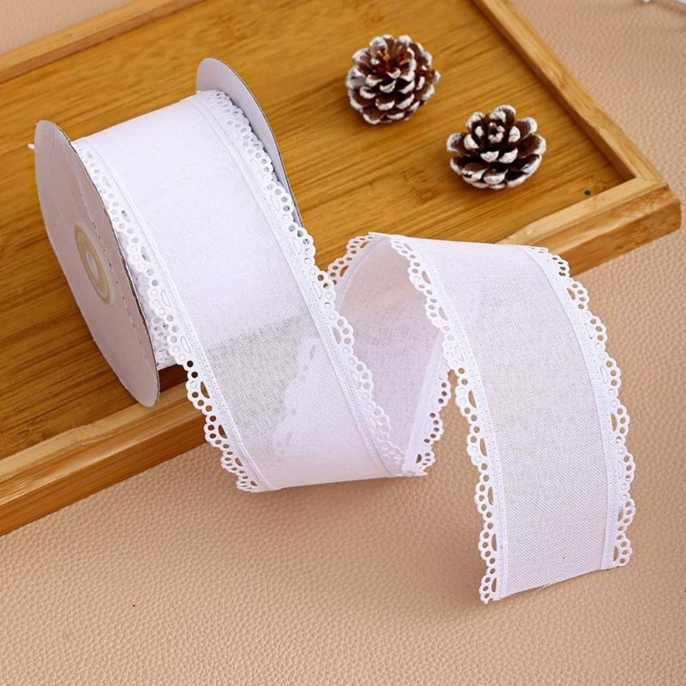 63MM 10 Yards Fine Linen Ribbon Handmade Quality Gift Packaging Ribbon For Hair Accessories