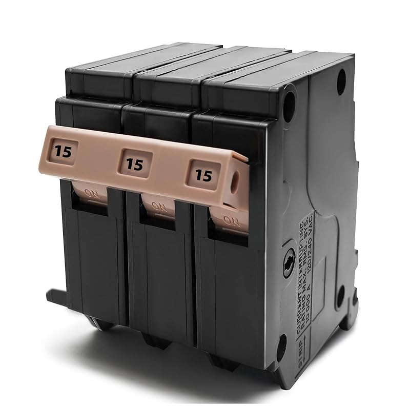 C330 3-Pole 30-Amp Circuit Breaker, Type C3/4-Inch Plug-On Molded Case Circuit Breaker, Thermal Magnetic Protection, 10 KAIC, 120/240V, Fit for Load