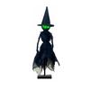 Halloween Witch Decoration Light Up Witch Figurine Spooky Witch Ornament with Glowing Face for Mantel Tabletop Shelf Decor