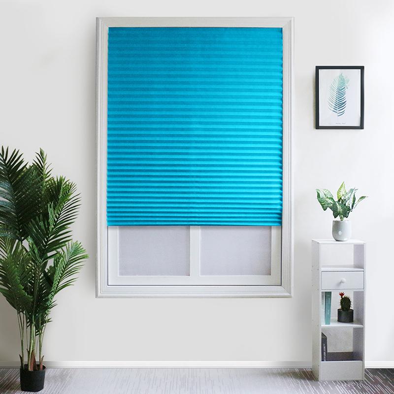 Self-Adhesive Pleated Blinds Blinds Curtains Living Room Half Blackout Window Curtains For Bathroom Balcony Shades