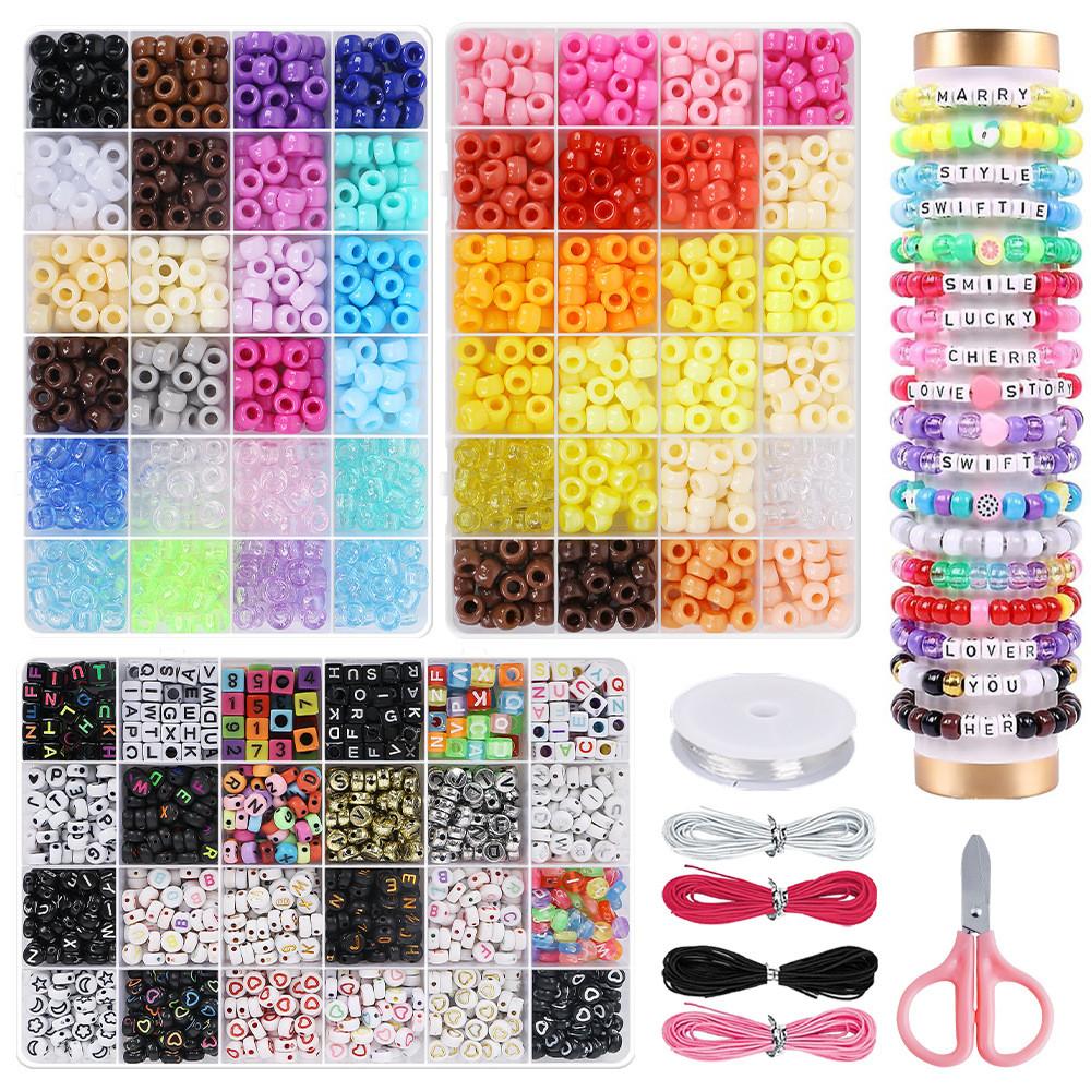 Educational Craft Kit 24color Acrylic Bead Letter Beads Visual Development Skill