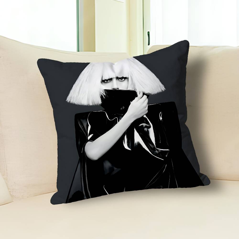 Sängerin L-Lady Gaga Mayhem Anime Berühmtheit Merchandise All-Match Bedruckter Kissenbezug Sofa Auto Büro Raum Dekoration Schutz