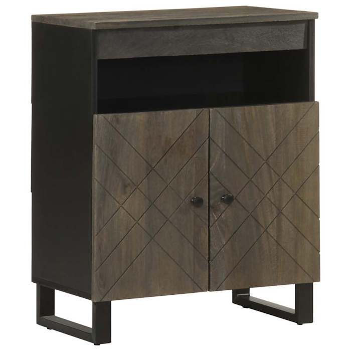 VidaXL Black Buffet 60x33x75 Cm Solid Mango Wood, Storage Cabinet, Kitchen Storage Cabinet, Furniture of 4017709
