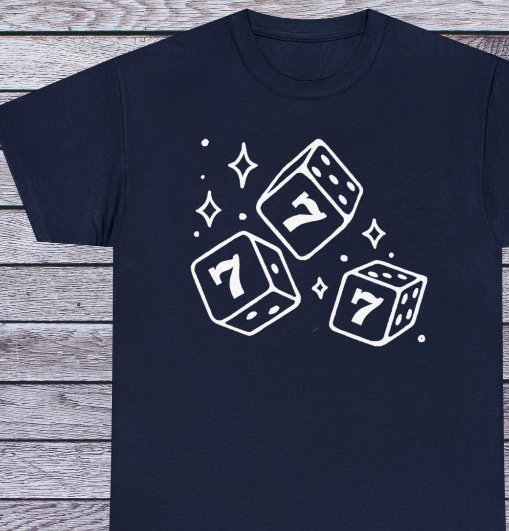 

New Poker Casino Dice T Shirt, Lucky 777 Las Vegas Old School Clothing Game Tee S