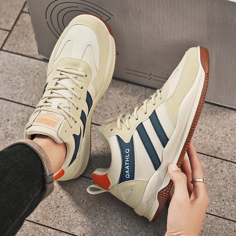 Designer Retro Men's Casual Sneakers 2025 New Spring Autumn Platform Shoes Fashion Mesh Lace-up Vulcanized Shoes Tenis De Hombre