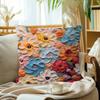 New Oil Painting Style Flower Pillowcase Home Furnishing SF Express Cushion Pillowcase Decoration