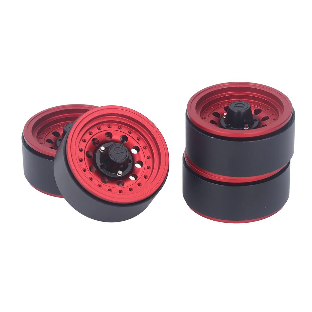 4PCS RC Beadlock Wheel Rim Set 1.9 Inch Aluminum Alloy 1 10 RC Car Wheel Hub for Axial SCX10 I II III