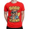 BOBR KURWA Funny Epic Beaver Meme Hawaii Funny Graphic 100 Cotton TShirt Bobr Kurwa Tees Tops For Unisex
