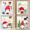 9 Sheets Christmas Window Clings Window Decal Stickers Xmas Holiday Home Decorations For Glass Windows