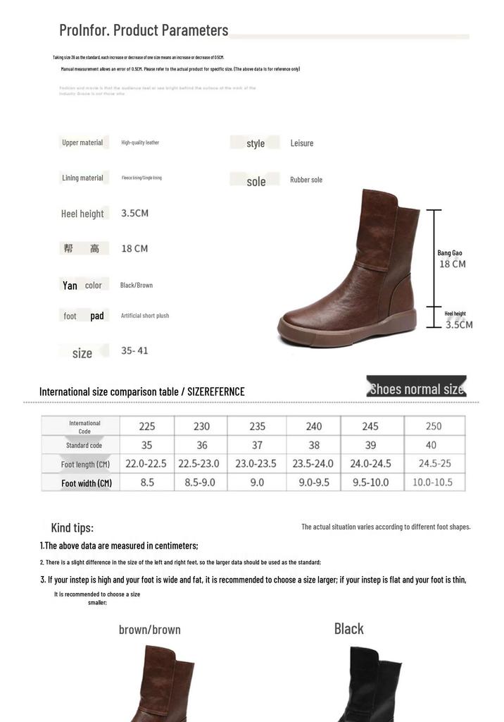 Women's 2026 British Style Mid-Calf Retro Martin Boots with Velvet Lining