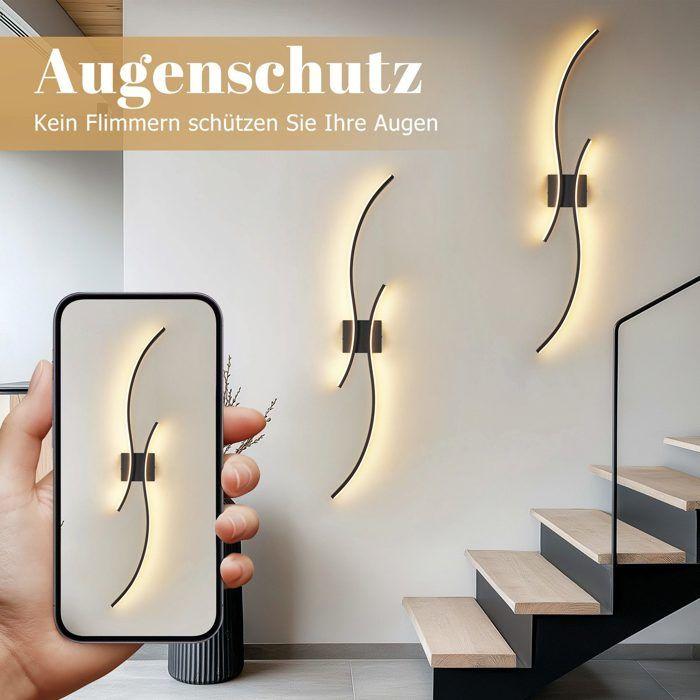 LED Wall Light - NETTLIFE - 100 Cm - 14 W - Black - 3000 K