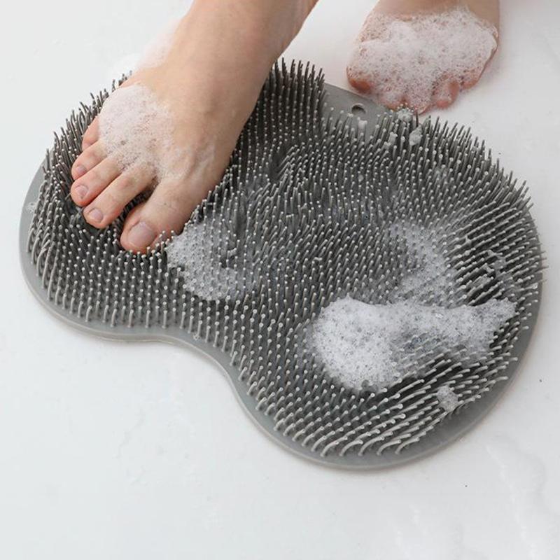 Fußwasch- und Fußmassage-Artefakt Faule Fußbürsten- und Fußmassage-Matten Zuhause Badezimmer Rutschfestes Fußwaschen mit Saugnäpfen und Fußpolstern