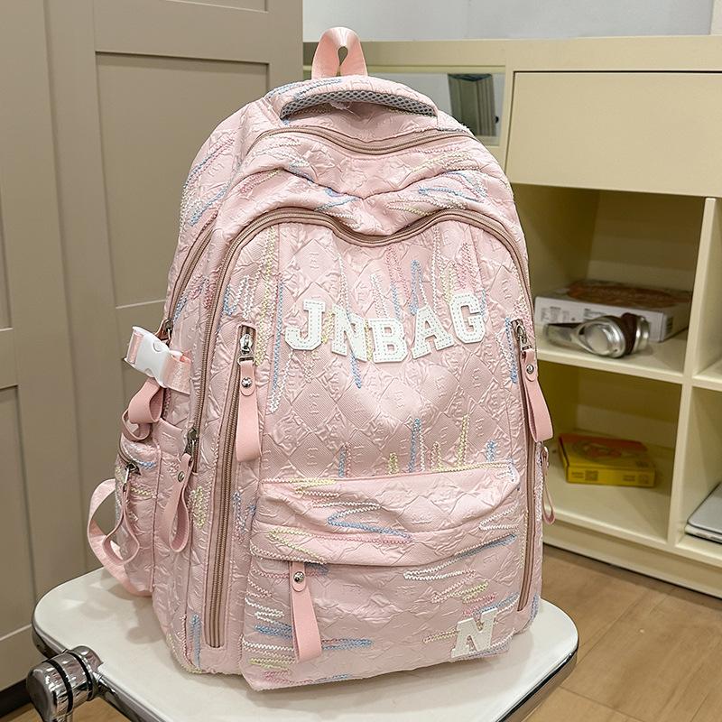 Schoolbags Children Elementary School Girls Junior High School Students High School Students Make up Lessons Bag Letters High Appearance