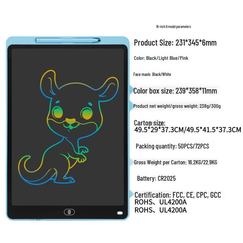 LCD Kids' Erasable Doodle & Drawing Board