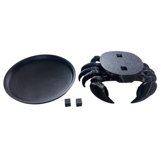 3D Printed Crab Tray Multi-purpose Jewelry Trinket Keys Storage Tray Crab Figurine Home Office Kitchen Desktop Decoration Ornament