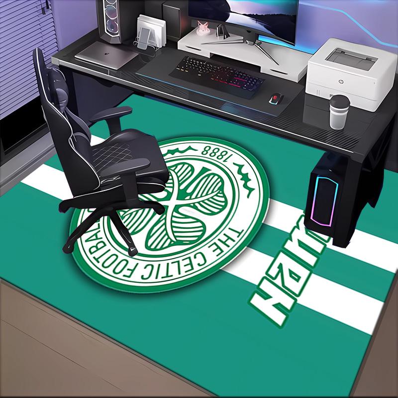 Benutzerdefinierter Name Keltisches Fußballwappen Teppich Spielteppich, Fußmatte für Schlafzimmer Wohnzimmer Eingangsbereich Teppich, Wohndekoration Idee Geschenk für Weihnachten Geburtstag