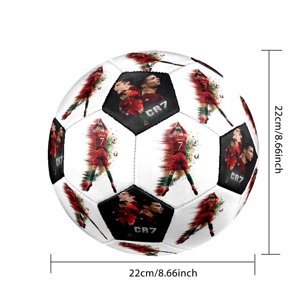 Ronaldo's Portuguese Football Legend Size 5 Football Machine Sewn Indoor/Outdoor Training and Matches Surprise Collection Gift