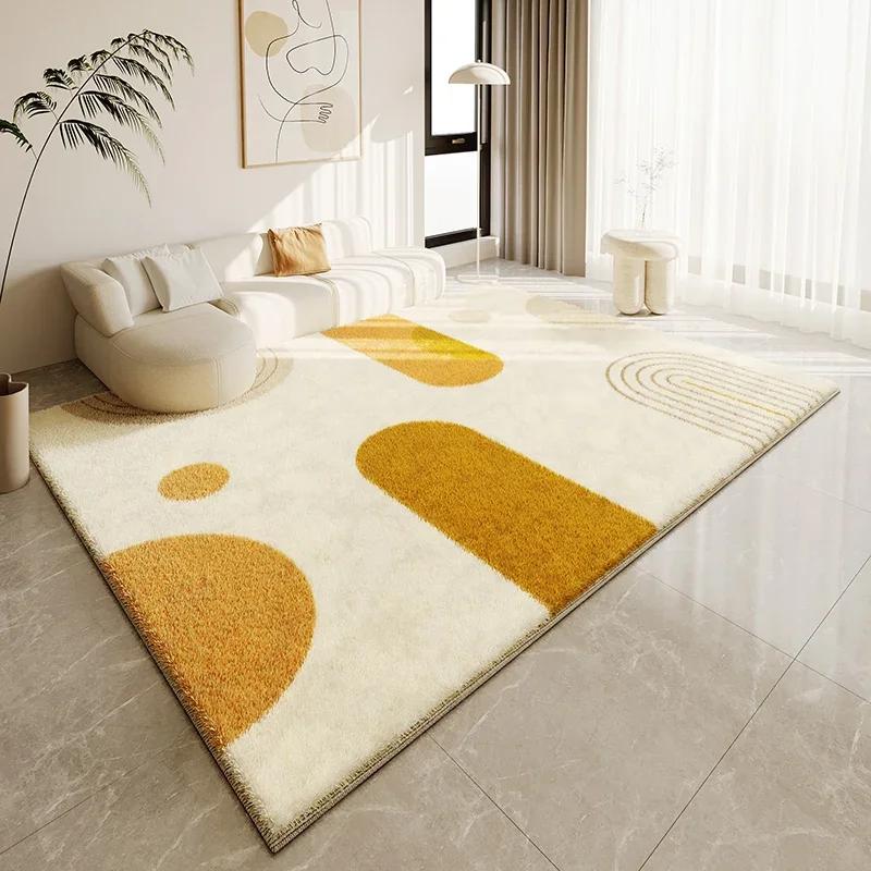 Large Area Bedroom Decor Anti-slip Carpet Cream Style Carpets for Living Room Fluffy Soft Lounge Floor Mat Thick Plush Study Rug