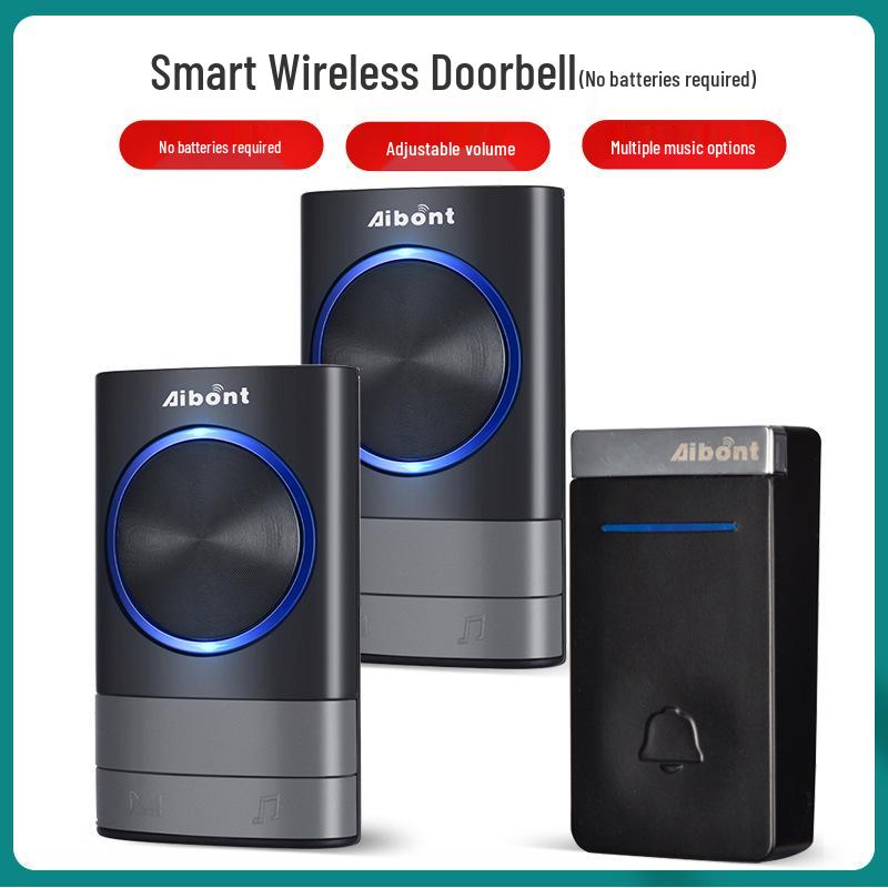 Battery-Free Wireless Smart Doorbell with Two-Way Communication and Music Alert 64 units/box