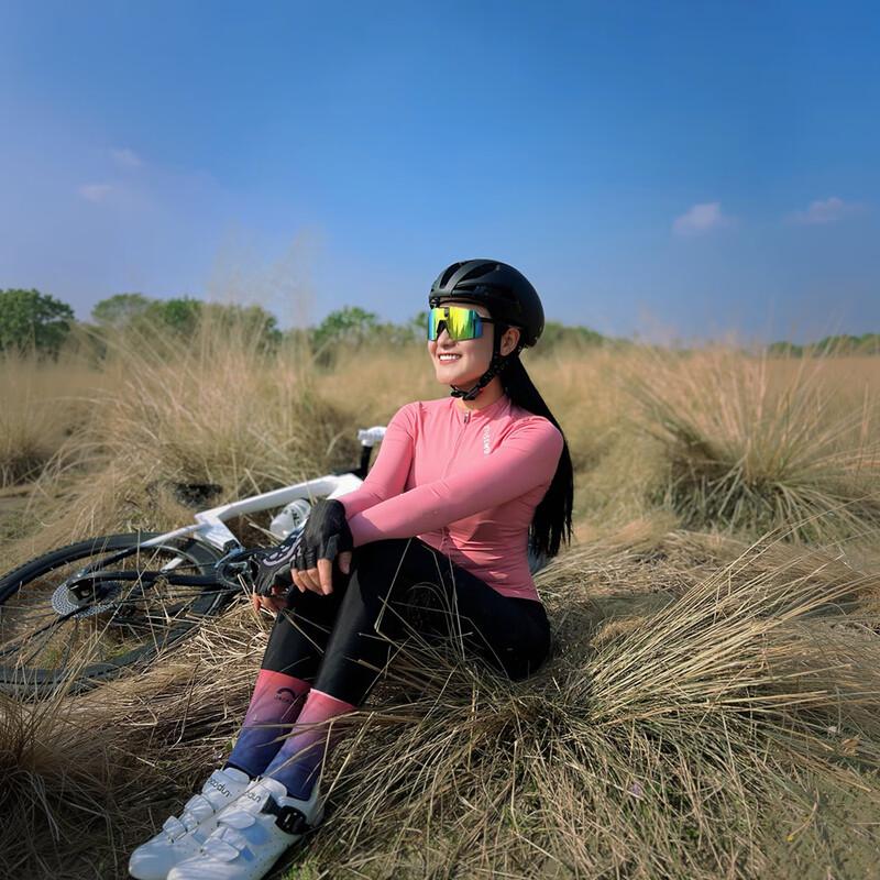 WEZHO Women s Summer Long Sleeve Cycling Jersey