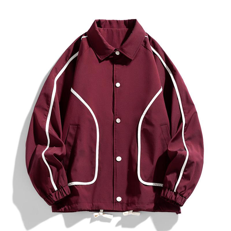 8XL Oversized Spring Jacket Men's Lapel Jacket Collar Casual Loose Jacket